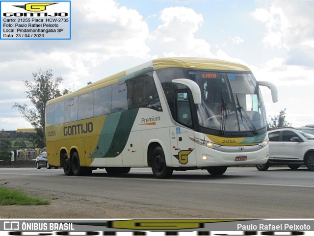 Empresa Gontijo de Transportes 21255 na cidade de Pindamonhangaba, São Paulo, Brasil, por Paulo Rafael Peixoto. ID da foto: 11187995.