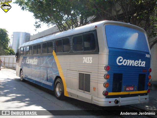 Viação Cometa 7433 na cidade de Rio de Janeiro, Rio de Janeiro, Brasil, por Anderson Jerônimo. ID da foto: 11188013.