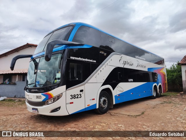 Expresso Floriano 3823 na cidade de Corrente, Piauí, Brasil, por Eduardo Setúbal. Número da foto: #11191214.