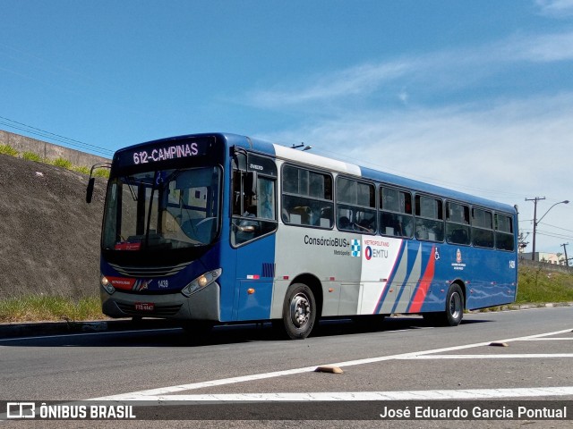 Expresso Metrópolis Transportes e Viagens 1439 na cidade de Campinas, São Paulo, Brasil, por José Eduardo Garcia Pontual. Número da foto: #11192027.