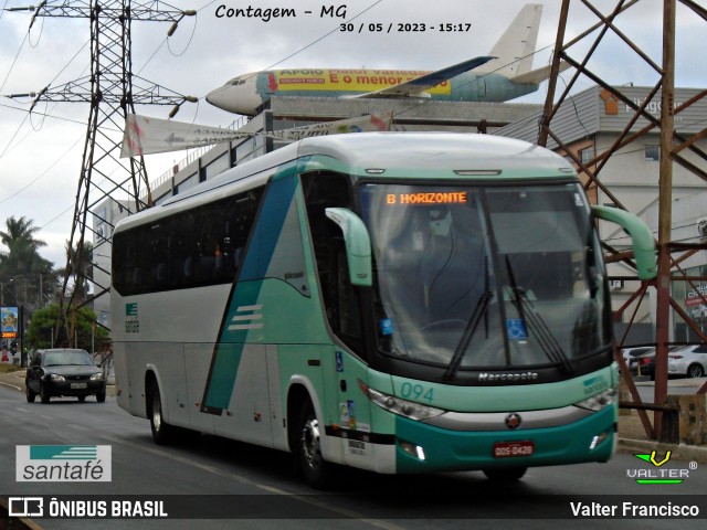 Santa Fé Transportes 094 na cidade de Contagem, Minas Gerais, Brasil, por Valter Francisco. Número da foto: #11191707.