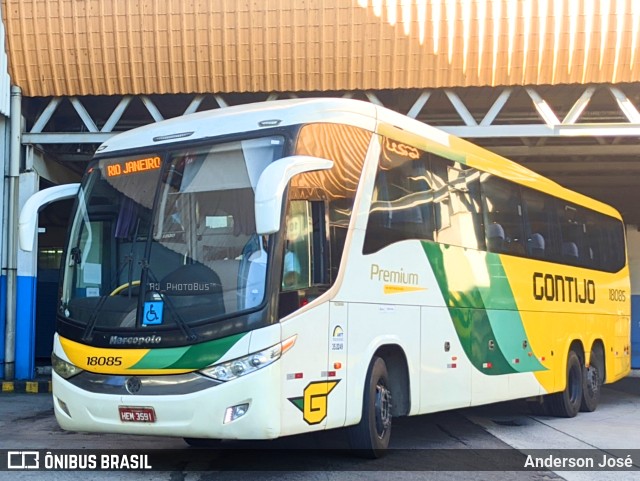 Empresa Gontijo de Transportes 18085 na cidade de Rio de Janeiro, Rio de Janeiro, Brasil, por Anderson José. ID da foto: 11192510.