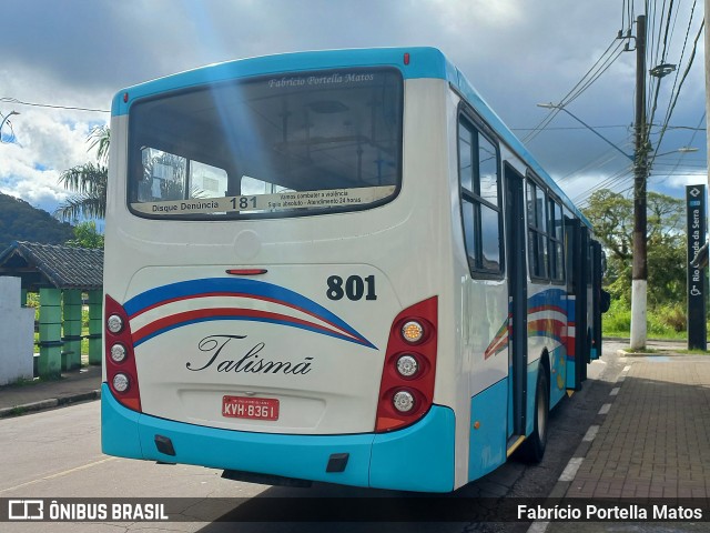 Viação Talismã 801 na cidade de Rio Grande da Serra, São Paulo, Brasil, por Fabrício Portella Matos. Número da foto: #11190954.
