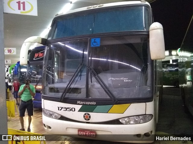 Empresa Gontijo de Transportes 17350 na cidade de João Monlevade, Minas Gerais, Brasil, por Hariel Bernades. ID da foto: 11192122.