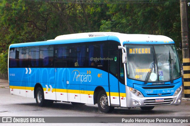 Viação Nossa Senhora do Amparo RJ 186.283 na cidade de Niterói, Rio de Janeiro, Brasil, por Paulo Henrique Pereira Borges. ID da foto: 11195323.