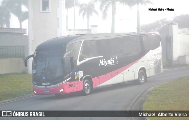 Miyuki Transportes e Turismo 2040 na cidade de Jandira, São Paulo, Brasil, por Michael  Alberto Vieira. Número da foto: #11194991.