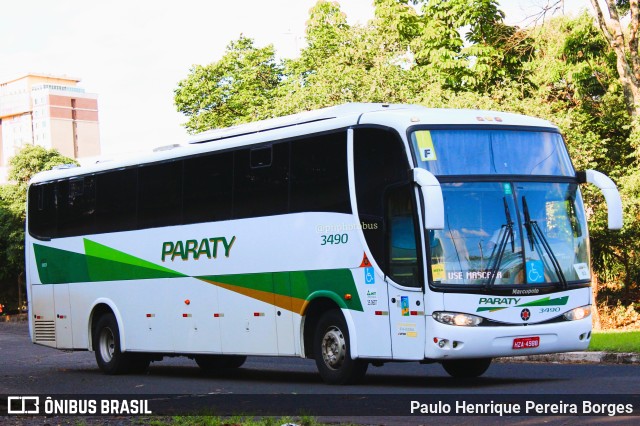 Viação Paraty 3490 na cidade de Araraquara, São Paulo, Brasil, por Paulo Henrique Pereira Borges. Número da foto: #11195363.