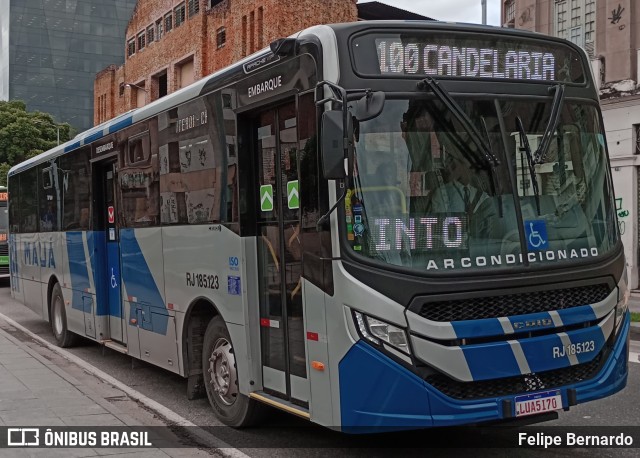 Viação Mauá RJ 185.123 na cidade de Rio de Janeiro, Rio de Janeiro, Brasil, por Felipe Bernardo. ID da foto: 11194474.