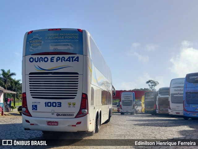 Viação Ouro e Prata 1003 na cidade de Registro, São Paulo, Brasil, por Edinilson Henrique Ferreira. Número da foto: #11195146.