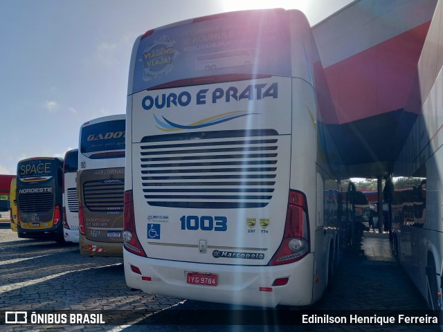 Viação Ouro e Prata 1003 na cidade de Registro, São Paulo, Brasil, por Edinilson Henrique Ferreira. Número da foto: #11195101.