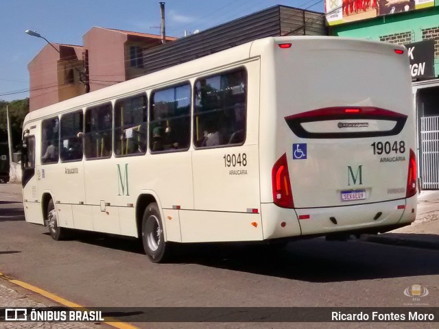 Araucária Transportes Coletivos 19048 na cidade de Curitiba, Paraná, Brasil, por Ricardo Fontes Moro. Número da foto: #11197880.