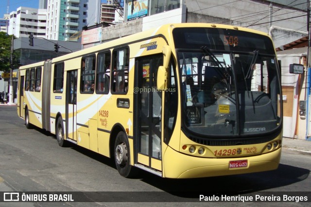 Viação Praia Sol 14298 na cidade de Vila Velha, Espírito Santo, Brasil, por Paulo Henrique Pereira Borges. Número da foto: #11197930.