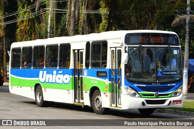 Viação União DC 1.144 na cidade de Duque de Caxias, Rio de Janeiro, Brasil, por Paulo Henrique Pereira Borges. ID da foto: 11198158.