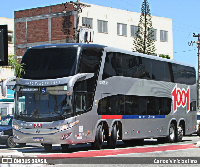 Auto Viação 1001 RJ 108.301 na cidade de Cabo Frio, Rio de Janeiro, Brasil, por Carlos Vinícios lima. Número da foto: #11198178.