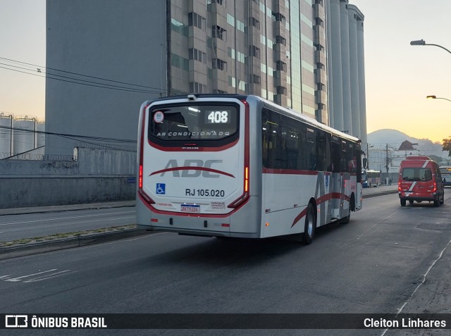 Auto Viação ABC RJ 105.020 na cidade de Niterói, Rio de Janeiro, Brasil, por Cleiton Linhares. ID da foto: 11196717.