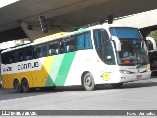 Empresa Gontijo de Transportes 14550 na cidade de Belo Horizonte, Minas Gerais, Brasil, por Hariel Bernades. ID da foto: 11200053.