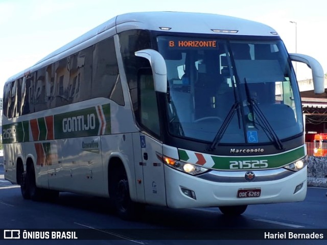 Empresa Gontijo de Transportes 21525 na cidade de Belo Horizonte, Minas Gerais, Brasil, por Hariel Bernades. ID da foto: 11201613.