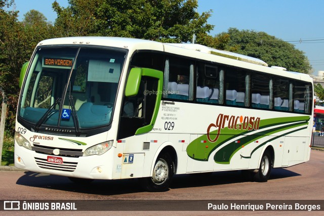 Viação Graciosa 029 na cidade de Curitiba, Paraná, Brasil, por Paulo Henrique Pereira Borges. ID da foto: 11202091.