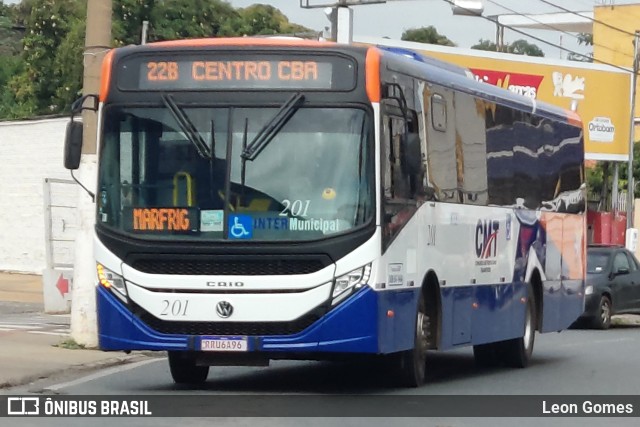 CMT - Consórcio Metropolitano Transportes 201 na cidade de Cuiabá, Mato Grosso, Brasil, por Leon Gomes. ID da foto: 11202243.