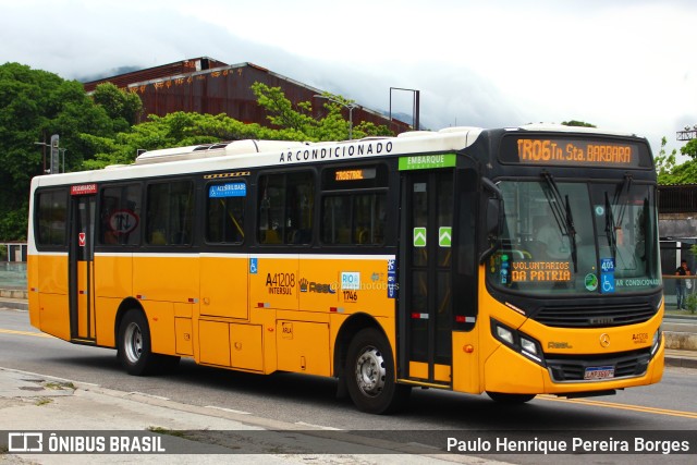 Real Auto Ônibus A41208 na cidade de Rio de Janeiro, Rio de Janeiro, Brasil, por Paulo Henrique Pereira Borges. ID da foto: 11202157.