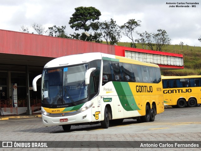 Empresa Gontijo de Transportes 18735 na cidade de João Monlevade, Minas Gerais, Brasil, por Antonio Carlos Fernandes. ID da foto: 11201243.