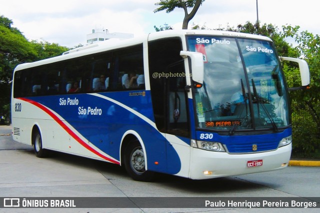 Viação São Paulo São Pedro 830 na cidade de São Paulo, São Paulo, Brasil, por Paulo Henrique Pereira Borges. Número da foto: #11202086.