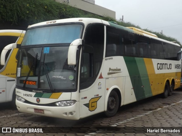 Empresa Gontijo de Transportes 14920 na cidade de Belo Horizonte, Minas Gerais, Brasil, por Hariel Bernades. Número da foto: #11201579.