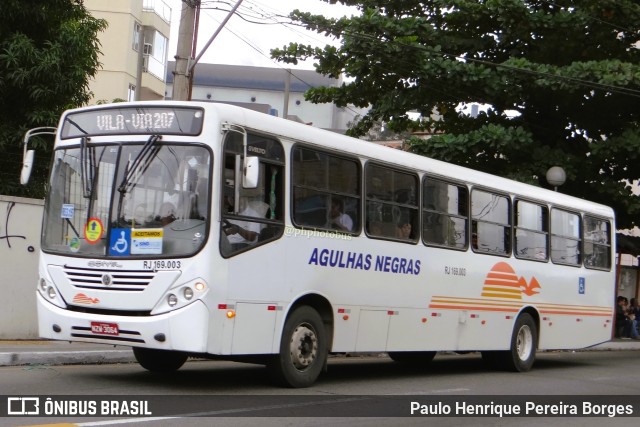 Viação Agulhas Negras RJ 169.003 na cidade de Volta Redonda, Rio de Janeiro, Brasil, por Paulo Henrique Pereira Borges. Número da foto: #11202192.