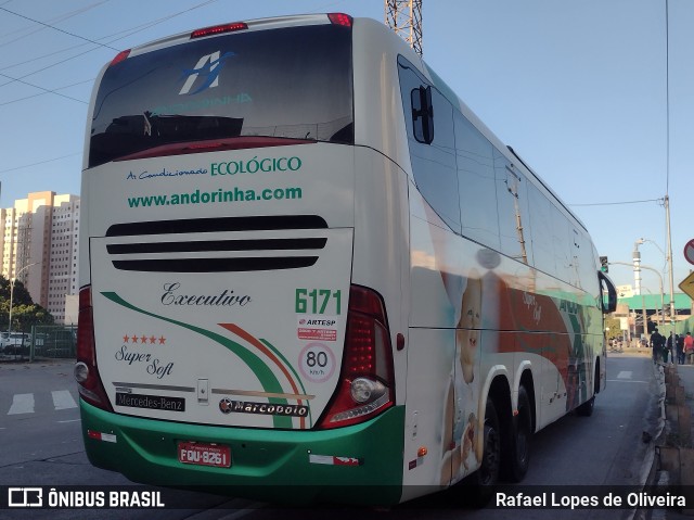 Empresa de Transportes Andorinha 6171 na cidade de São Paulo, São Paulo, Brasil, por Rafael Lopes de Oliveira. ID da foto: 11203121.