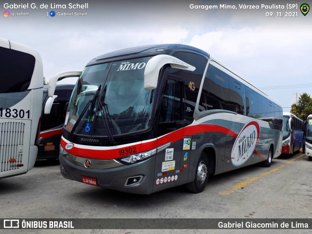 Viação Mimo 19302 na cidade de Várzea Paulista, São Paulo, Brasil, por Gabriel Giacomin de Lima. Número da foto: #11203538.