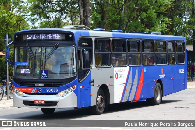 ABC Transportes Coletivos  Vale do Paraíba 20.006 na cidade de Taubaté, São Paulo, Brasil, por Paulo Henrique Pereira Borges. Número da foto: #11204908.