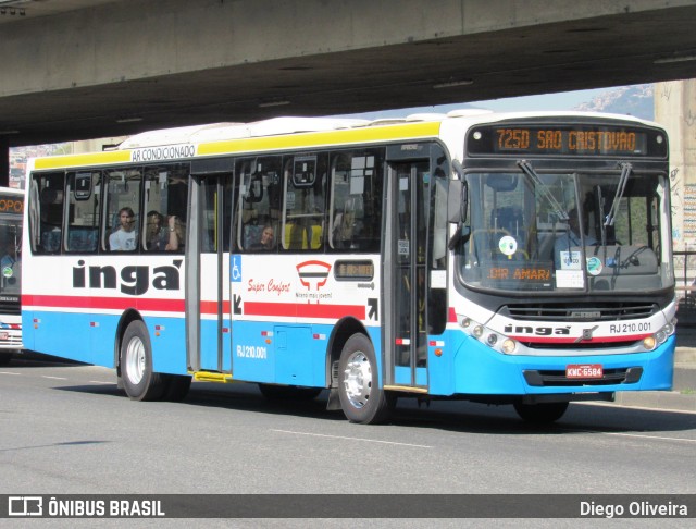 Auto Lotação Ingá RJ 210.001 na cidade de Rio de Janeiro, Rio de Janeiro, Brasil, por Diego Oliveira. Número da foto: #11202694.