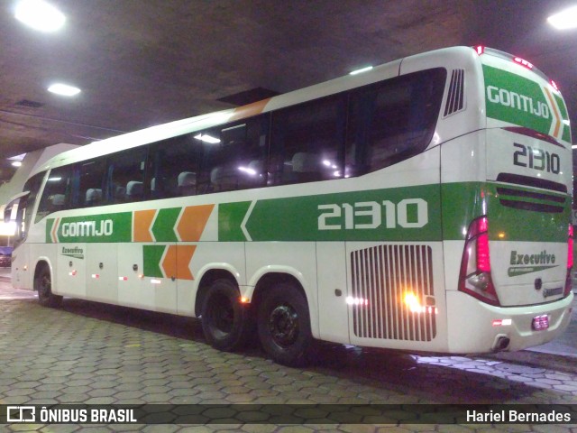 Empresa Gontijo de Transportes 21310 na cidade de Belo Horizonte, Minas Gerais, Brasil, por Hariel Bernades. ID da foto: 11204367.