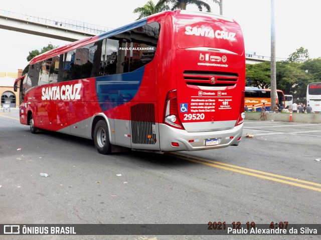 Viação Santa Cruz 29520 na cidade de Aparecida, São Paulo, Brasil, por Paulo Alexandre da Silva. Número da foto: #11204440.