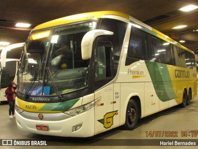 Empresa Gontijo de Transportes 19235 na cidade de Belo Horizonte, Minas Gerais, Brasil, por Hariel Bernades. Número da foto: #11202681.