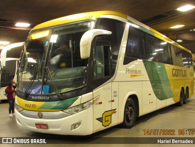 Empresa Gontijo de Transportes 19235 na cidade de Belo Horizonte, Minas Gerais, Brasil, por Hariel Bernades. ID da foto: 11202681.