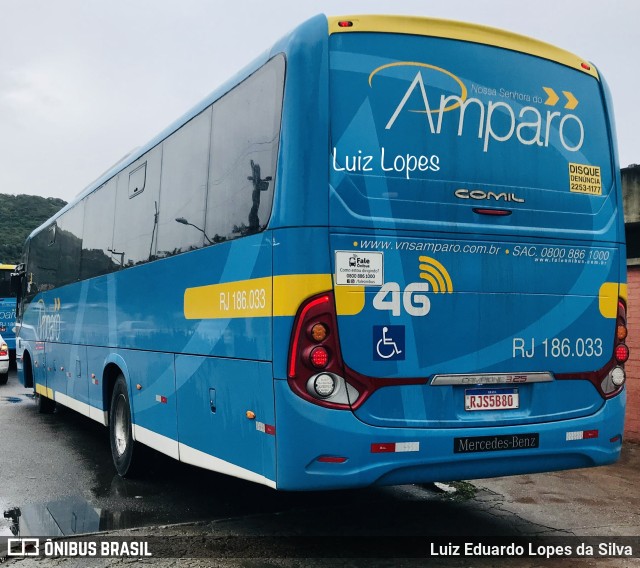 Viação Nossa Senhora do Amparo RJ 186.033 na cidade de Niterói, Rio de Janeiro, Brasil, por Luiz Eduardo Lopes da Silva. ID da foto: 11202800.