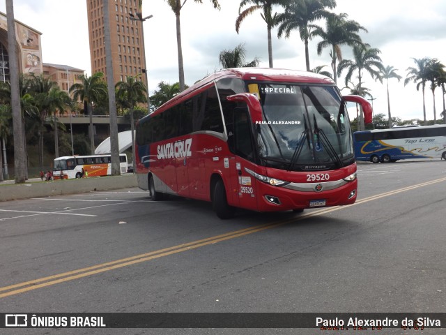 Viação Santa Cruz 29520 na cidade de Aparecida, São Paulo, Brasil, por Paulo Alexandre da Silva. Número da foto: #11204435.