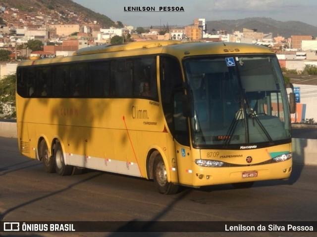 Viação Itapemirim 8709 na cidade de Caruaru, Pernambuco, Brasil, por Lenilson da Silva Pessoa. ID da foto: 11205899.