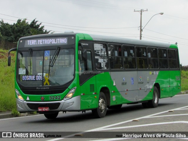 VB Transportes e Turismo 3242 na cidade de Campinas, São Paulo, Brasil, por Henrique Alves de Paula Silva. ID da foto: 11207102.