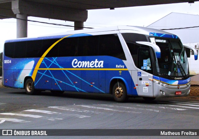 Viação Cometa 18534 na cidade de São José do Rio Preto, São Paulo, Brasil, por Matheus Freitas. ID da foto: 11208049.