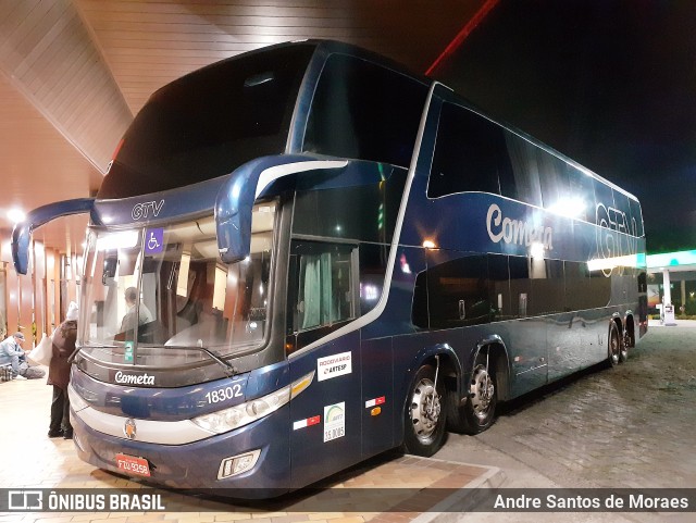 Viação Cometa 18302 na cidade de Pariquera-Açu, São Paulo, Brasil, por Andre Santos de Moraes. ID da foto: 11206454.