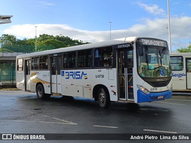 Transportes Metropolitanos Brisa U-0730 na cidade de Lauro de Freitas, Bahia, Brasil, por André Pietro  Lima da Silva. ID da foto: 11205546.