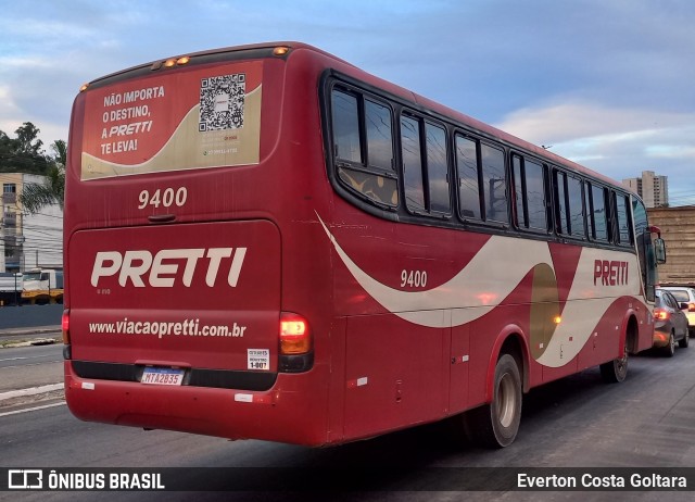 Viação Pretti 9400 na cidade de Cariacica, Espírito Santo, Brasil, por Everton Costa Goltara. ID da foto: 11205803.