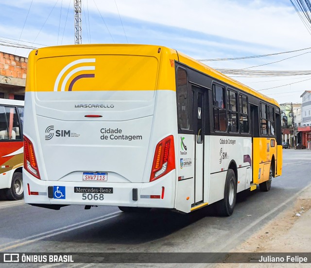 Viação Novo Retiro 5068 na cidade de Contagem, Minas Gerais, Brasil, por Juliano Felipe. ID da foto: 11205340.