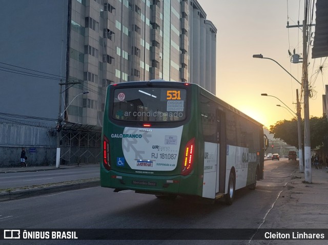 Viação Galo Branco RJ 181.087 na cidade de Niterói, Rio de Janeiro, Brasil, por Cleiton Linhares. Número da foto: #11205436.