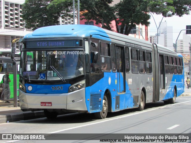 VB Transportes e Turismo 1451 na cidade de Campinas, São Paulo, Brasil, por Henrique Alves de Paula Silva. Número da foto: #11207142.