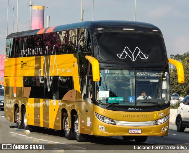Viação Motta 21001 na cidade de São Paulo, São Paulo, Brasil, por Luciano Ferreira da Silva. Número da foto: #11208376.