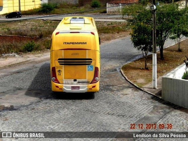 Viação Itapemirim 60091 na cidade de Caruaru, Pernambuco, Brasil, por Lenilson da Silva Pessoa. ID da foto: 11205519.