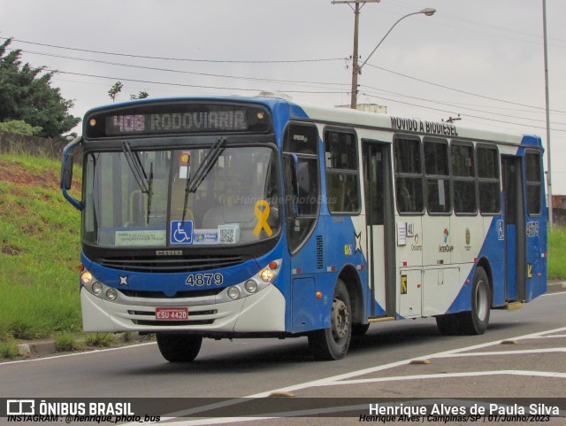 Onicamp Transporte Coletivo 4879 na cidade de Campinas, São Paulo, Brasil, por Henrique Alves de Paula Silva. ID da foto: 11207097.